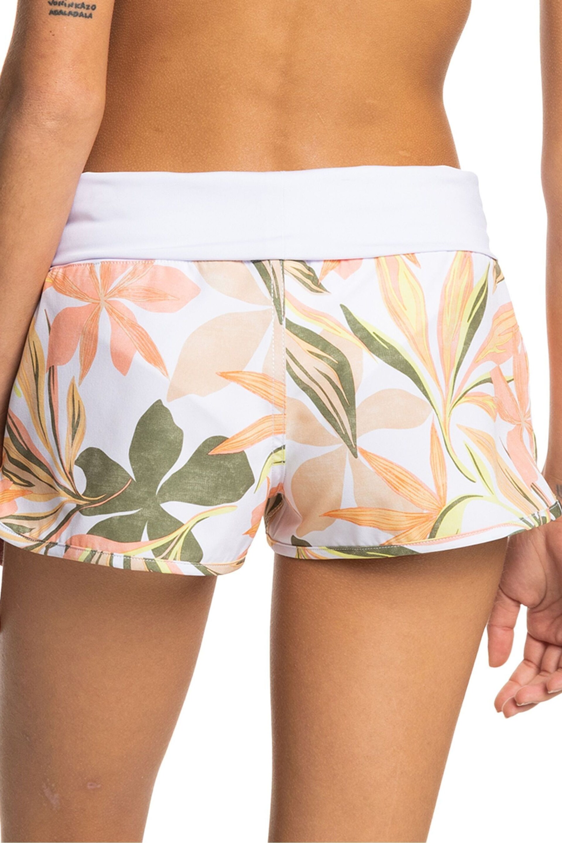 Roxy White Floral Endless Summer Swim Board Shorts - Image 2 of 7