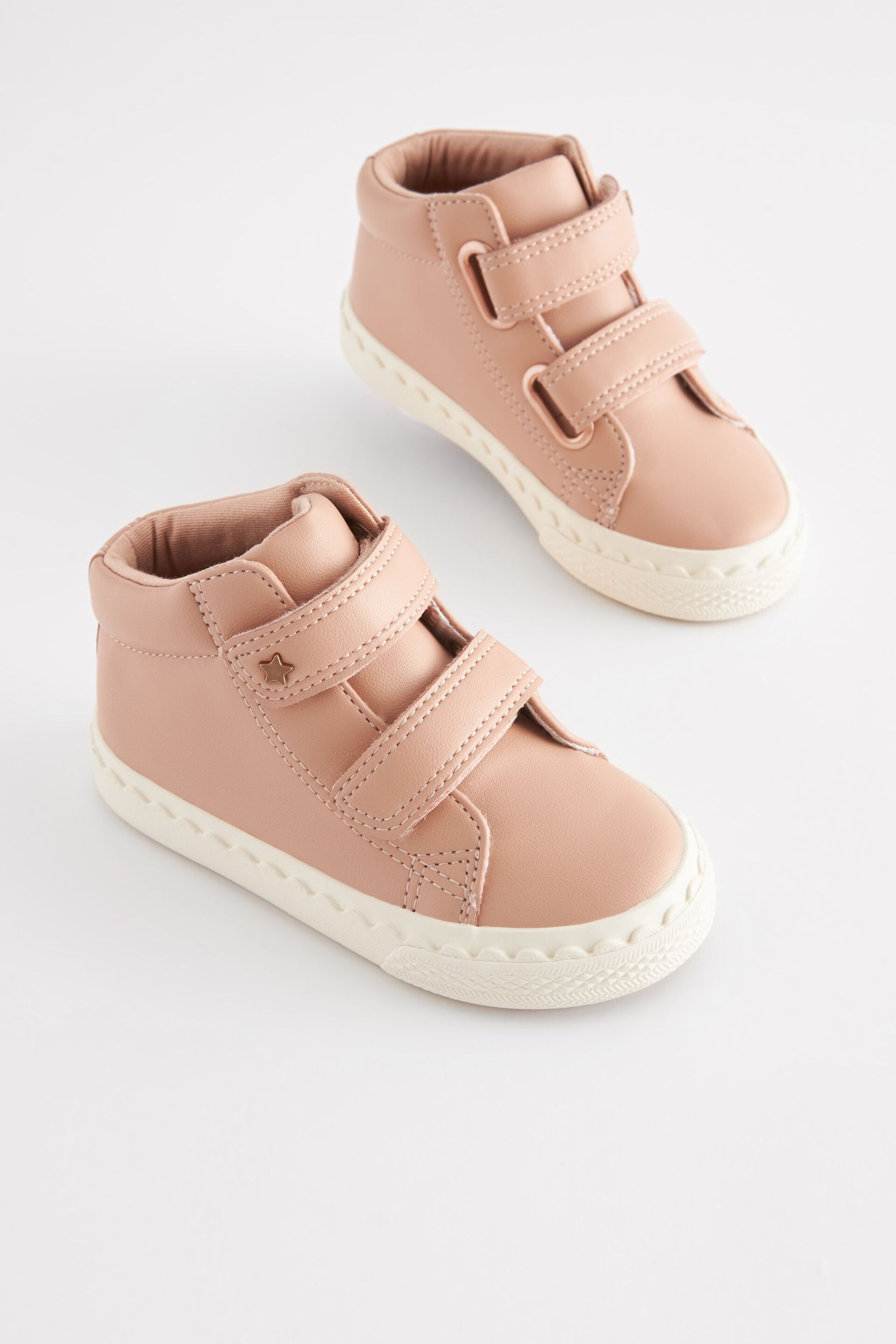 Pink Standard Fit (F) High Top Trainers - Image 1 of 5