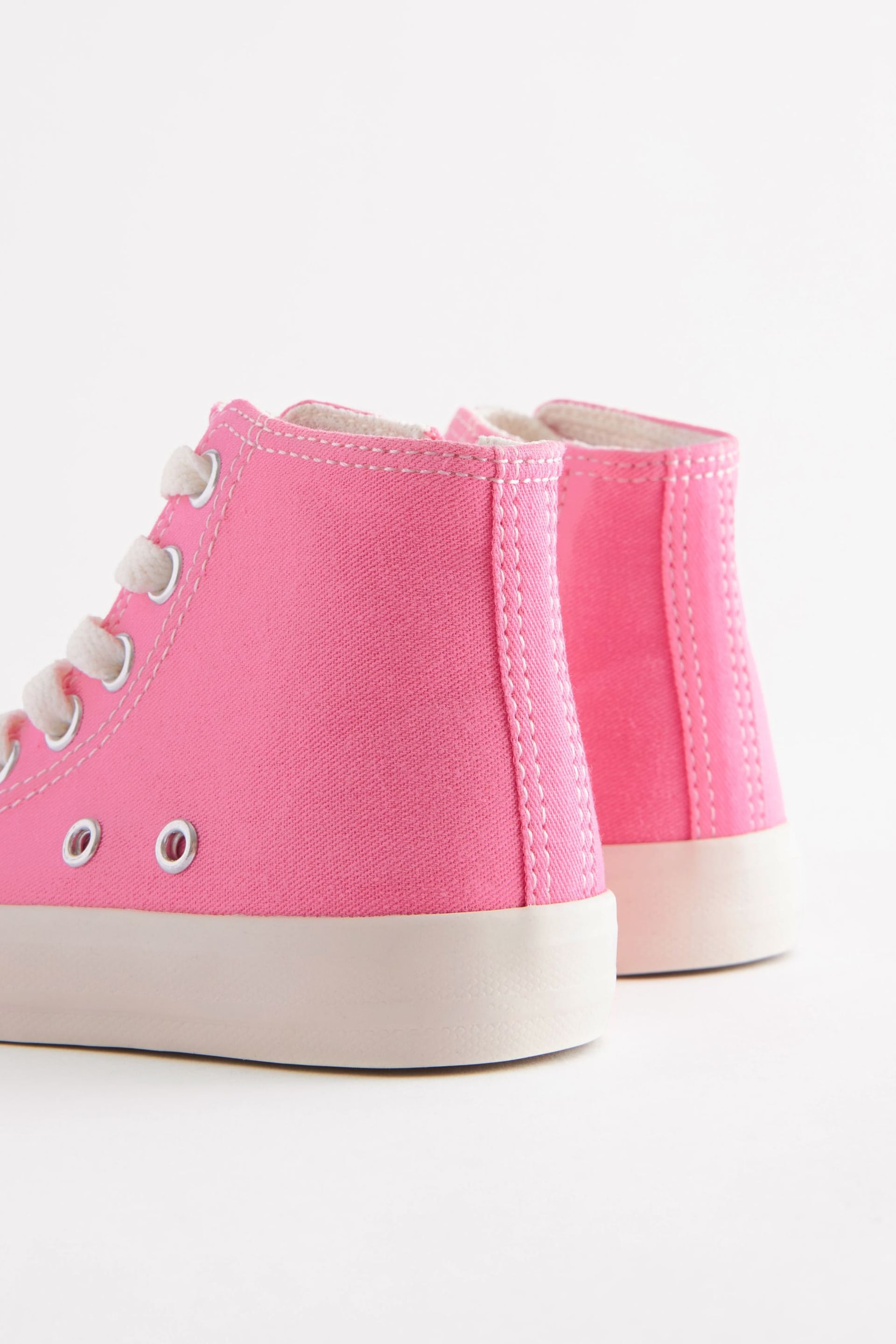 Pink Standard Fit (F) High Top Trainers - Image 8 of 8