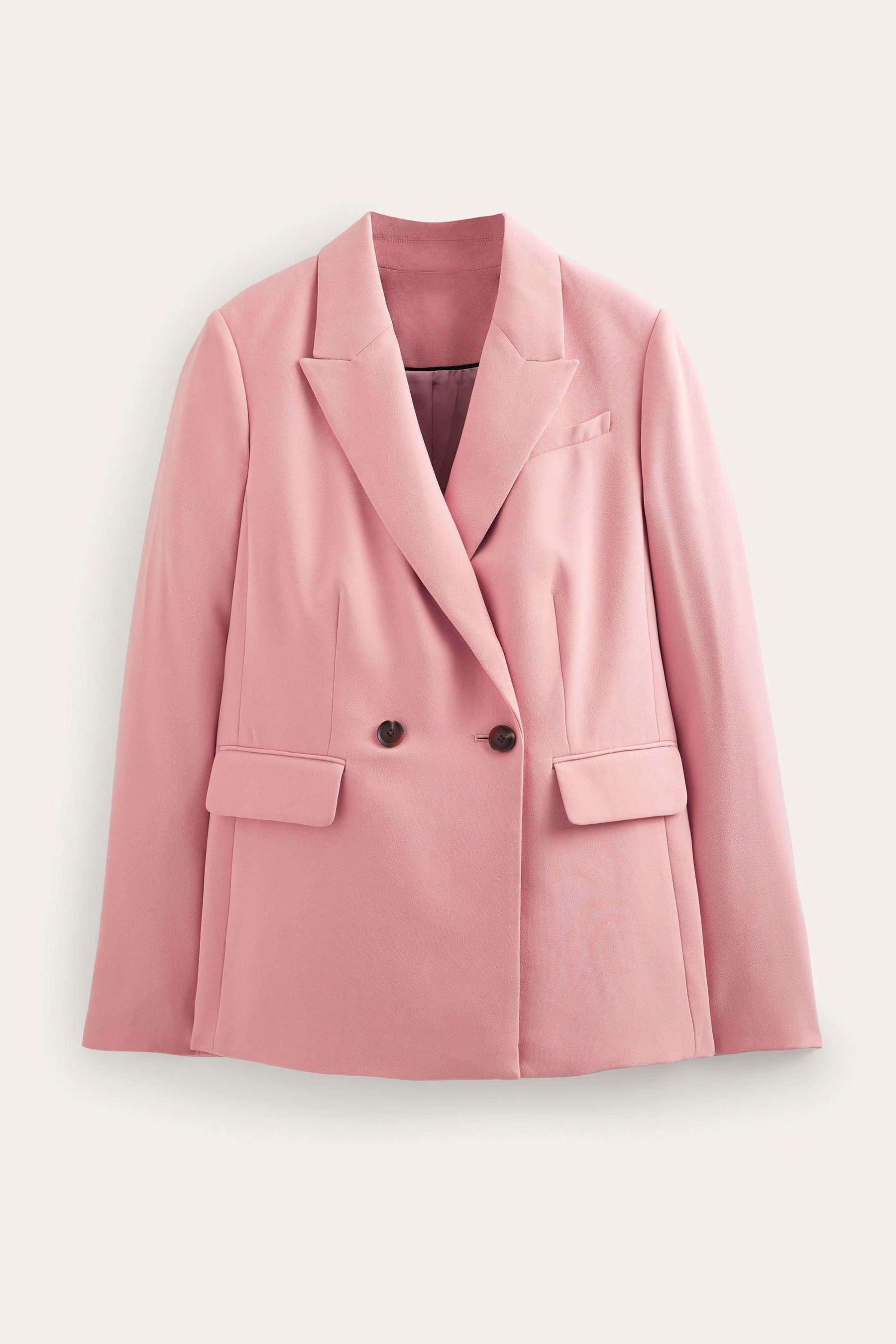 Buy Boden Pink Double Breasted Crepe Blazer from Next Luxembourg