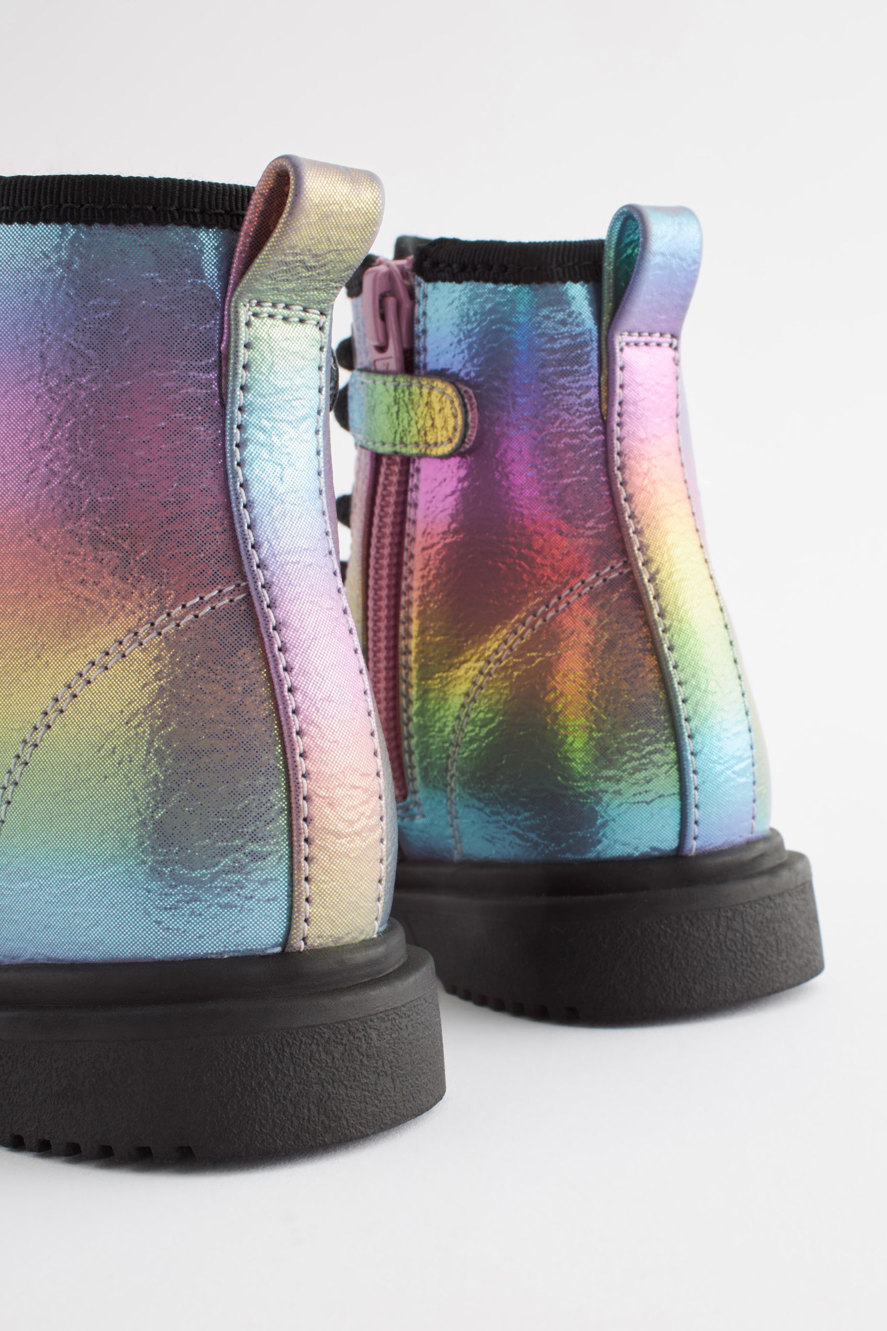 Buy Rainbow Standard Fit F Warm Lined Lace Up Boots from Next Luxembourg