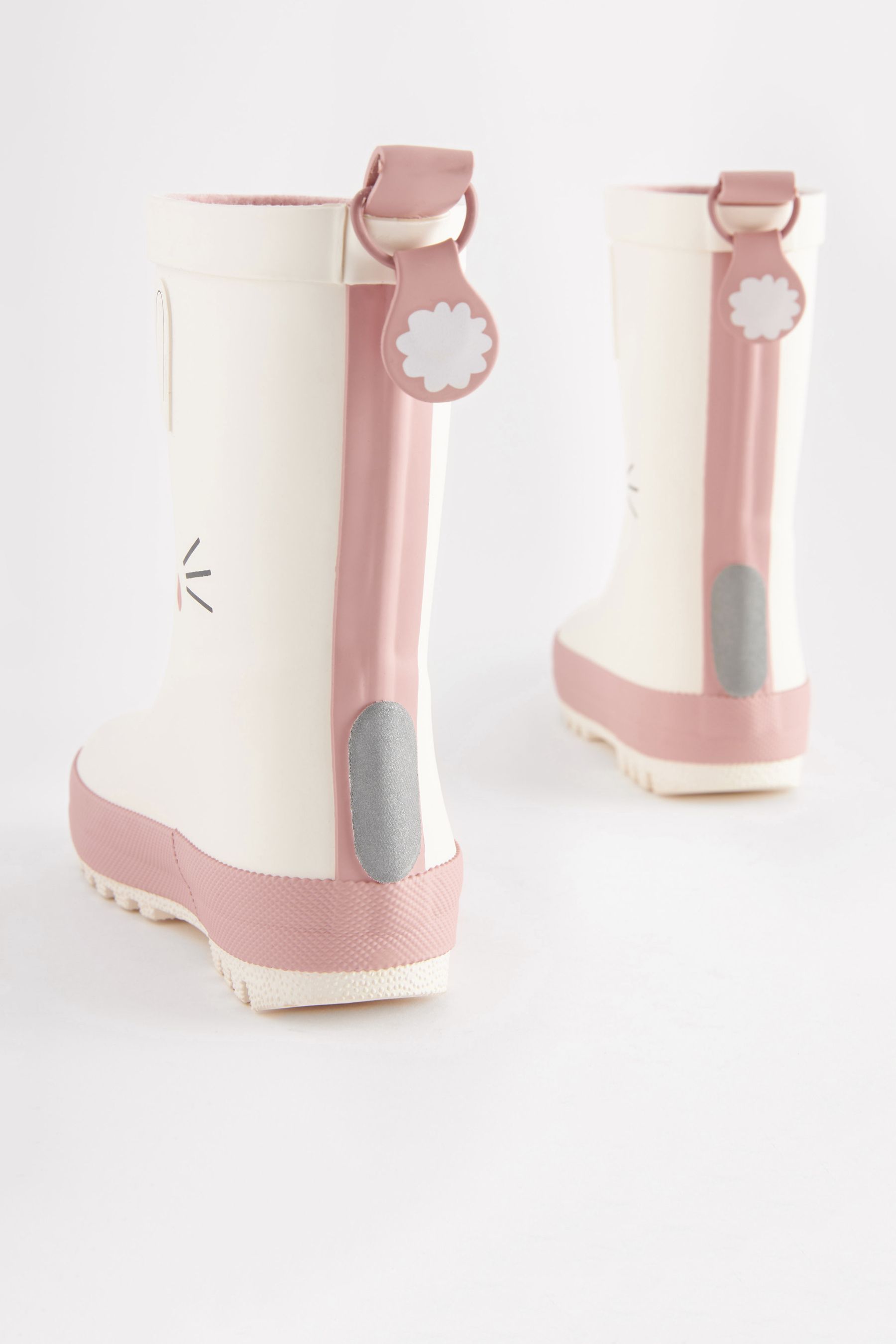 Buy White Bunny Print Wellies from Next Oman