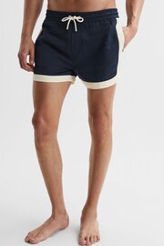 Reiss Navy/White Surf Drawstring Contrast Swim Shorts - Image 3 of 7