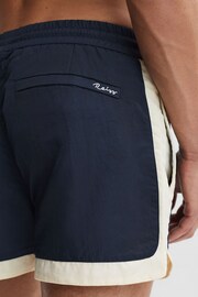 Reiss Navy/White Surf Drawstring Contrast Swim Shorts - Image 6 of 7