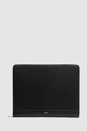 Reiss Black Declan Saffiano Leather Folio - Image 1 of 5