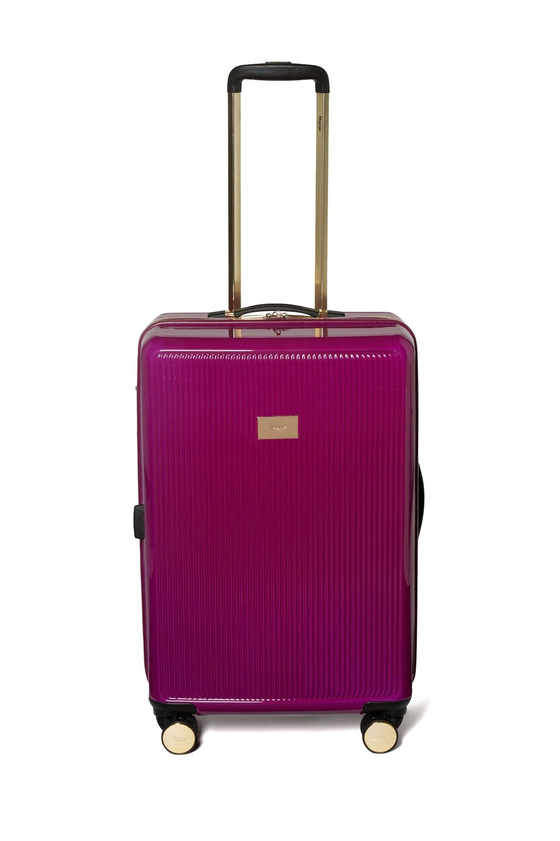 Dune London Pink Olive Medium Suitcase