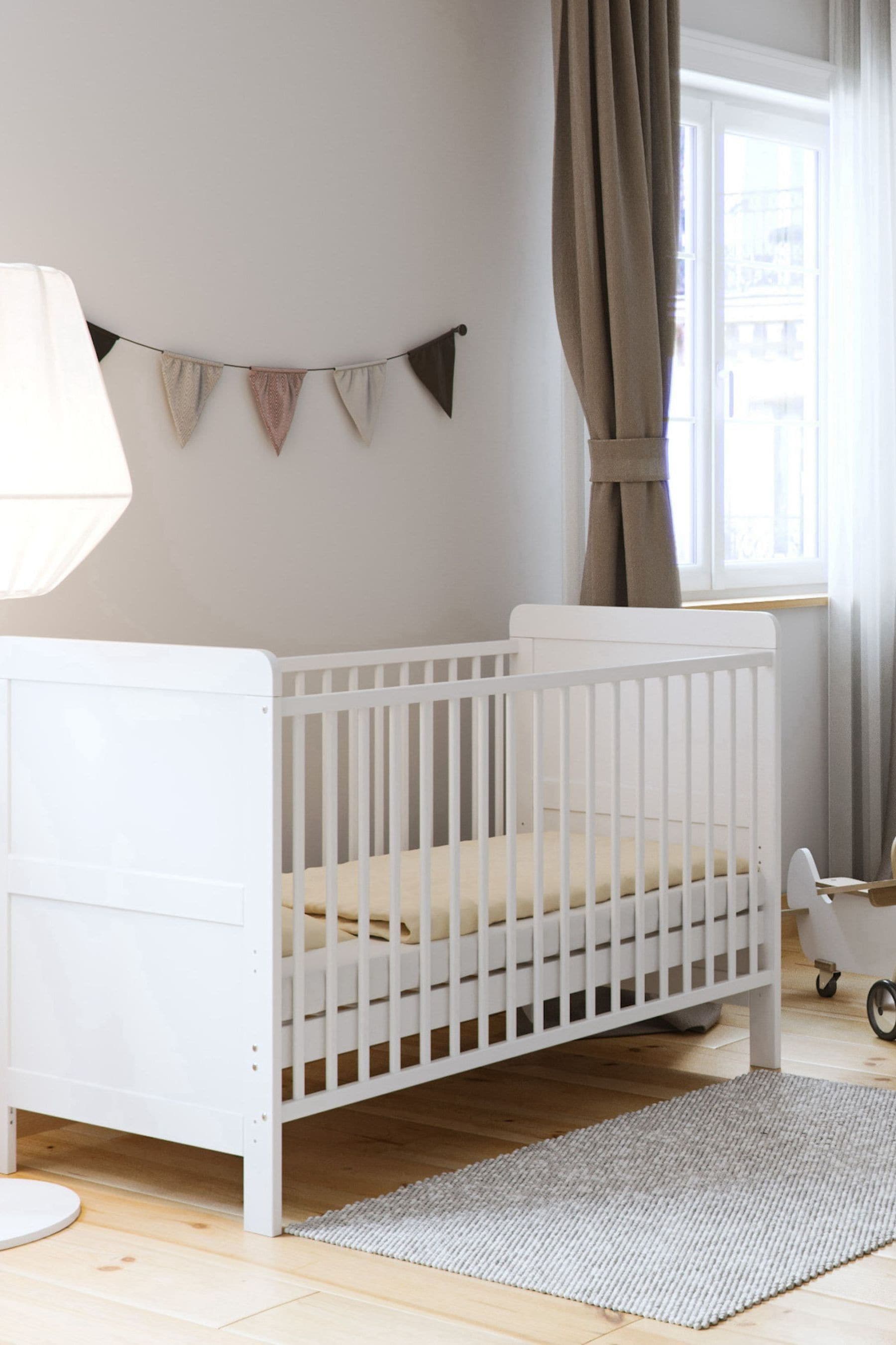 Buy Little Acorns White Classic Cot Bed from the Next UK online shop