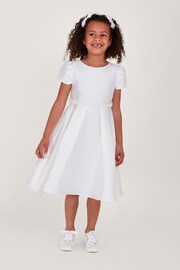 Monsoon Natural Henriette Pearl Belt Duchess Dress - Image 1 of 5