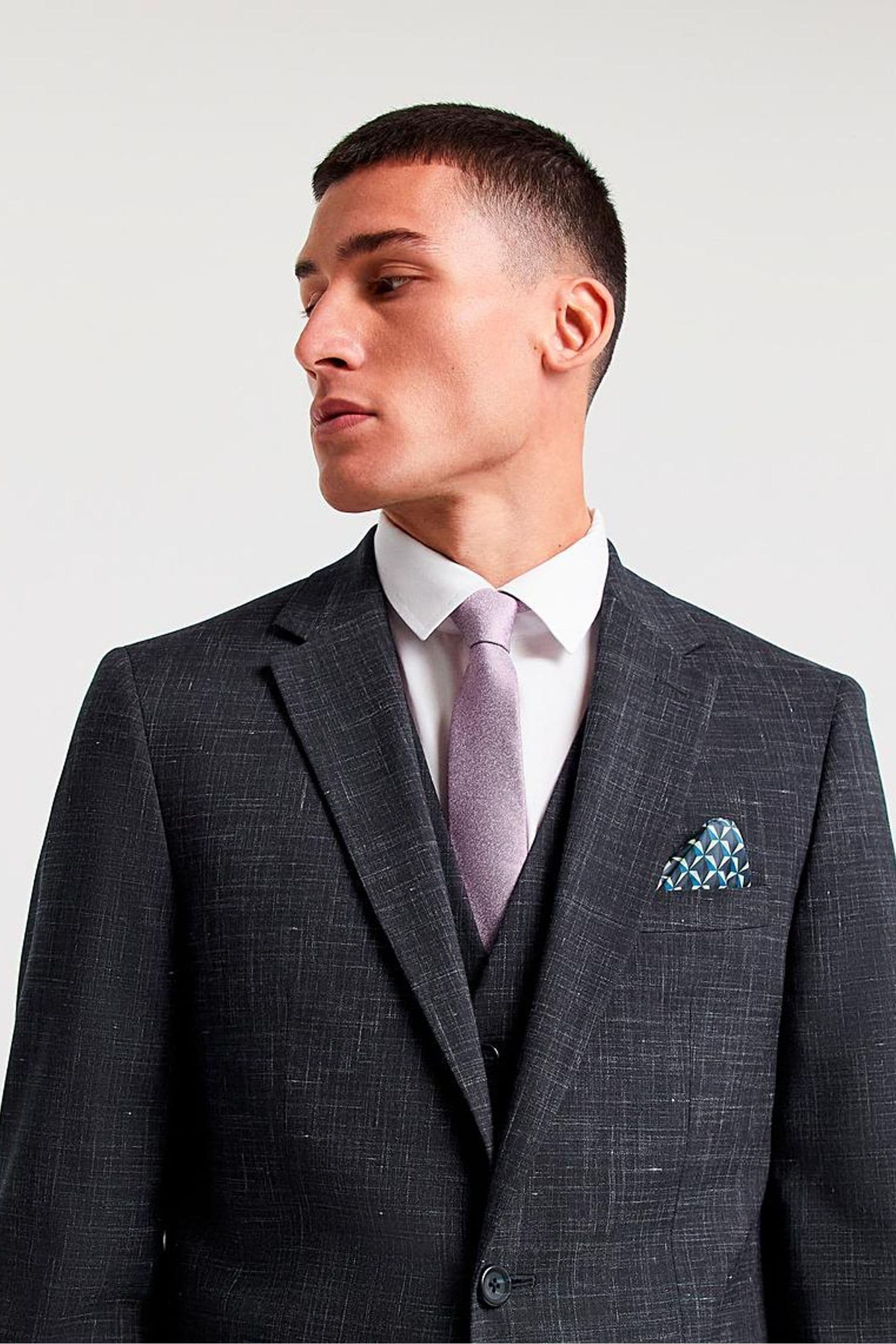 Buy Jacamo Blue Semi Plain Textured Suit Jacket from Next Belgium