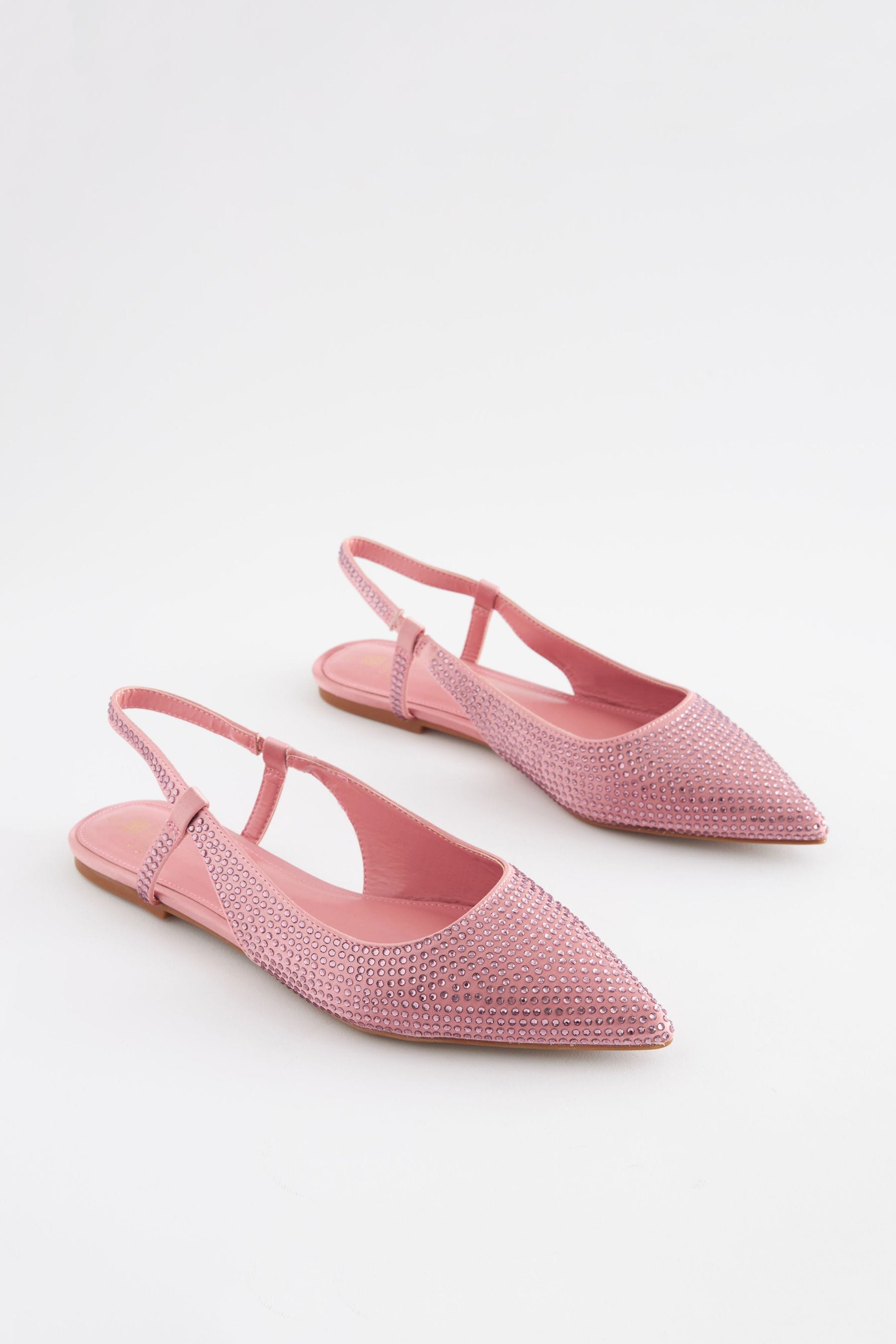 Pink slingback flats hot sale