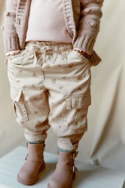 Natural Lined Cargo Trousers (3mths-7yrs) - Image 4 of 7
