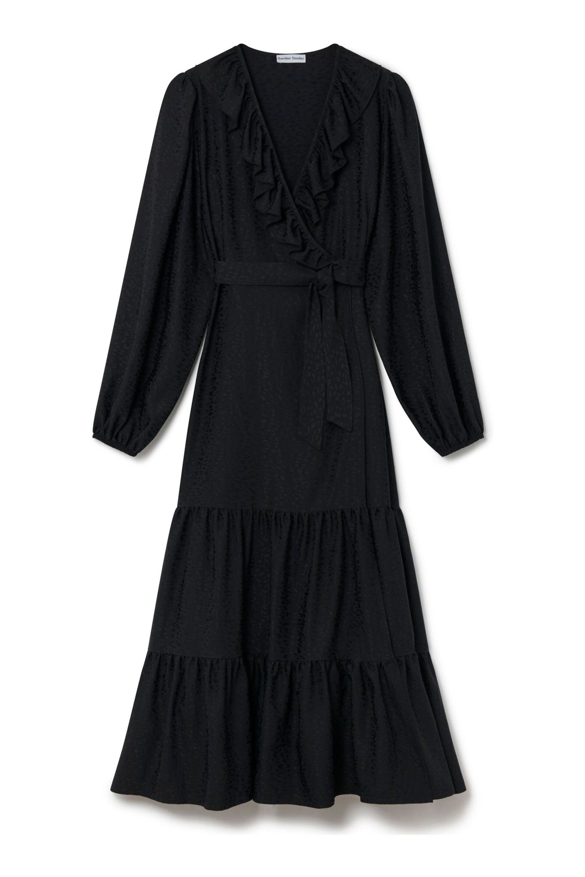 Another Sunday Wrap Over Midi Dress With Ruffle Detail - Image 9 of 11