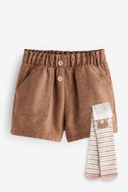 Rust Pull-on Shorts & Tights Set (3mths-7yrs) - Image 3 of 5