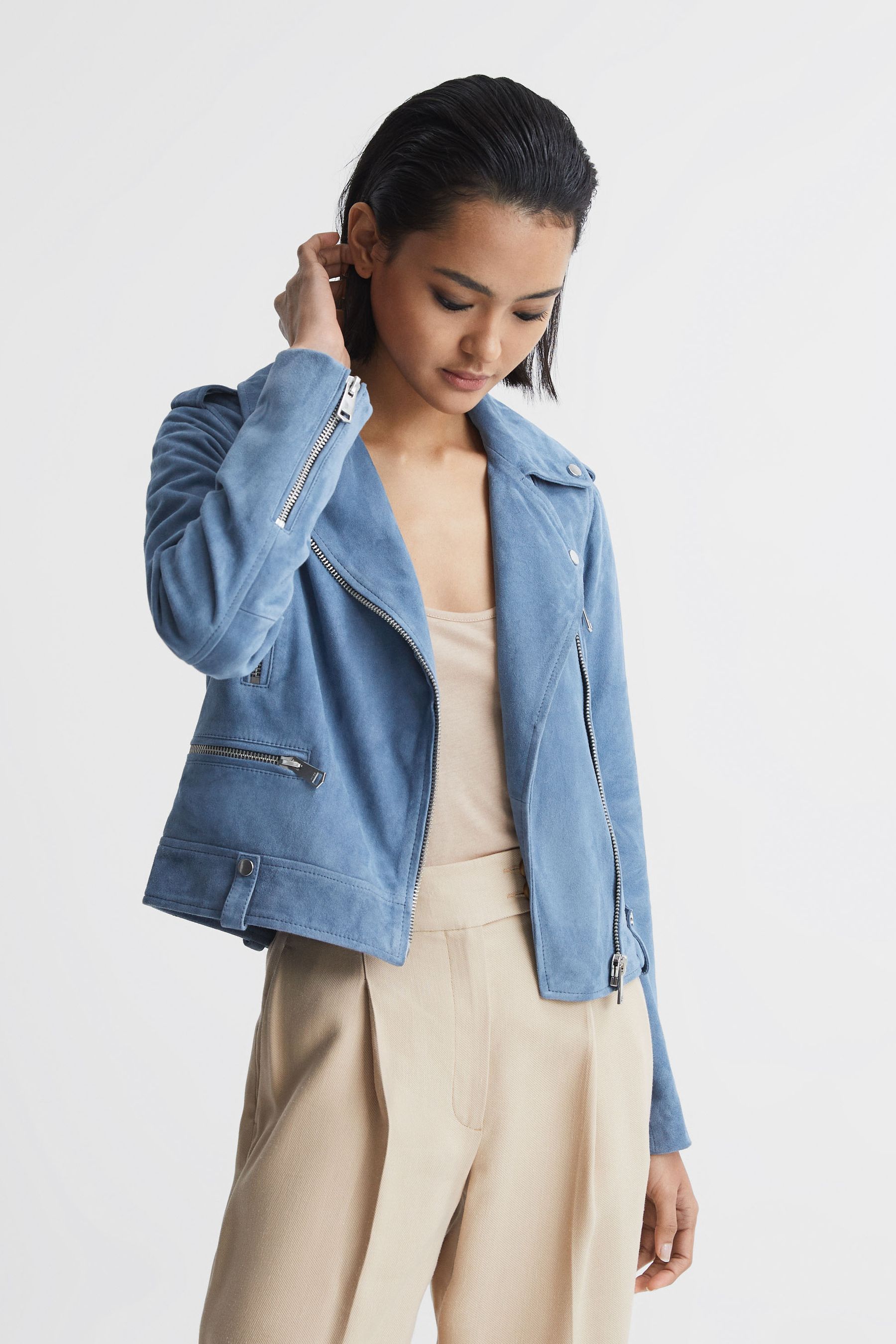 Reiss blue jacket top