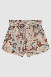 Reiss Lilac Noah Senior Elasticated Waist Printed Shorts - Image 2 of 6