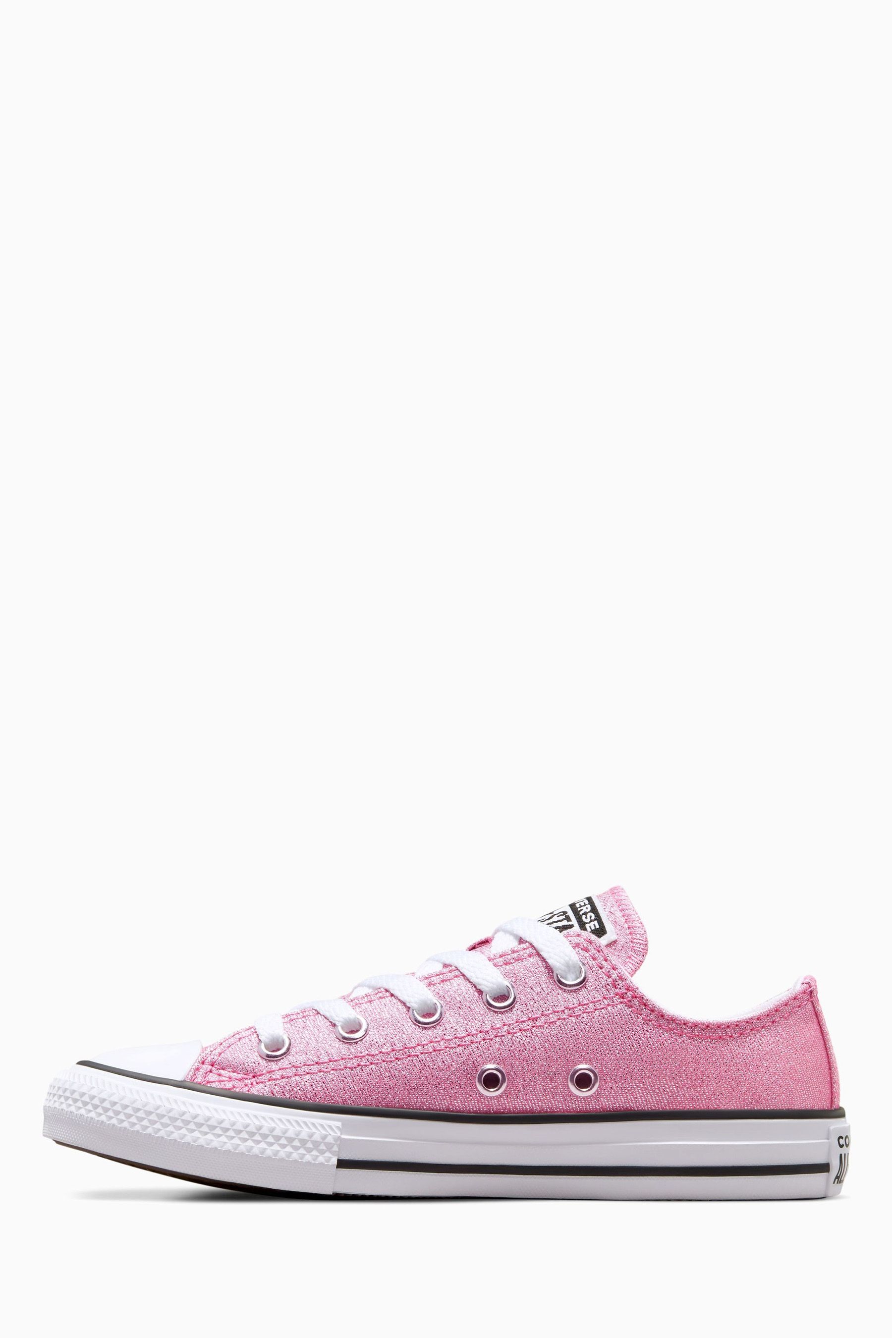 Pink shimmer converse shop