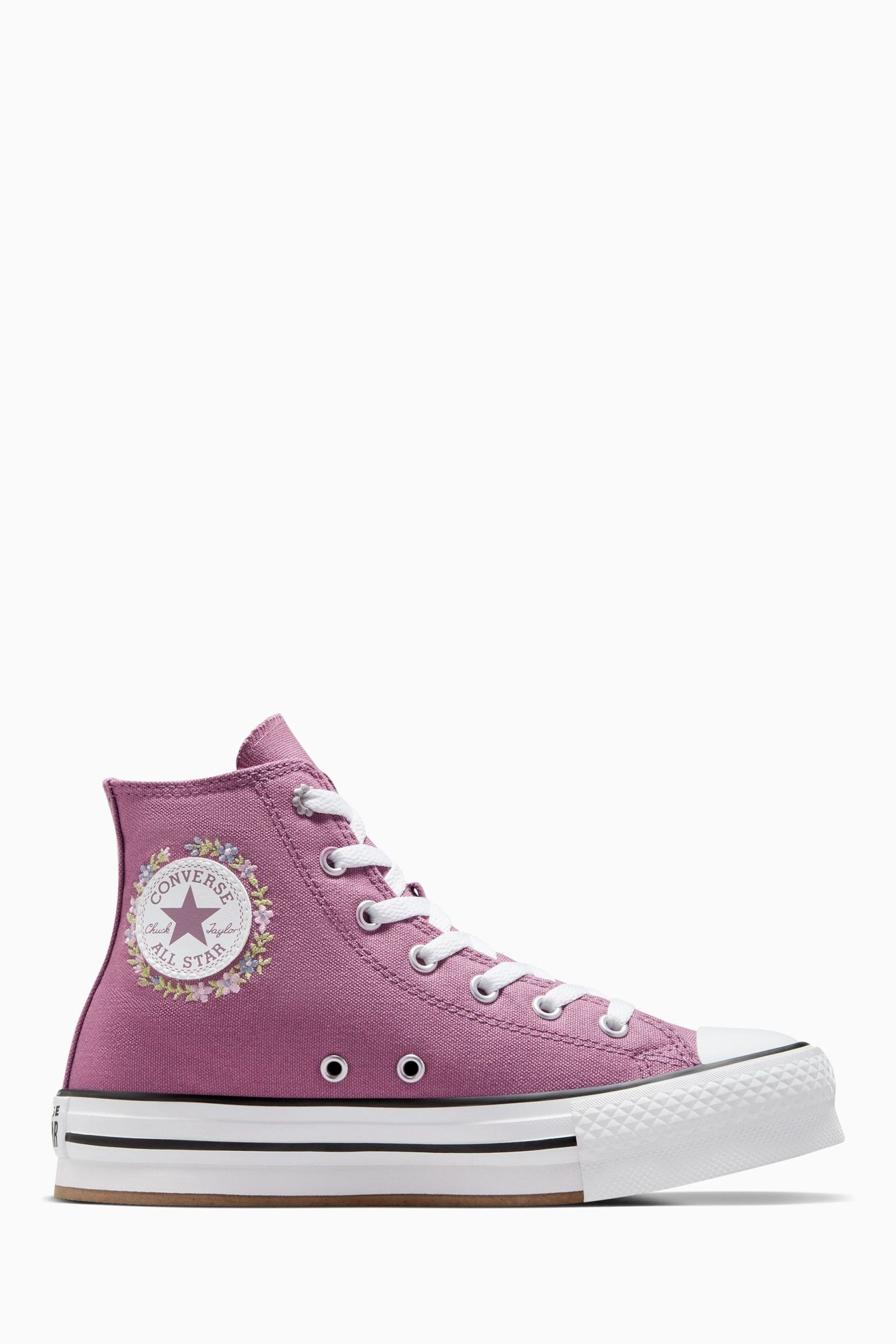 Converse Pink Youth Eva Lift Trainers - Image 1 of 10