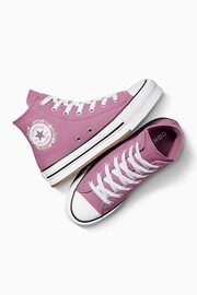Converse Pink Youth Eva Lift Trainers - Image 8 of 10