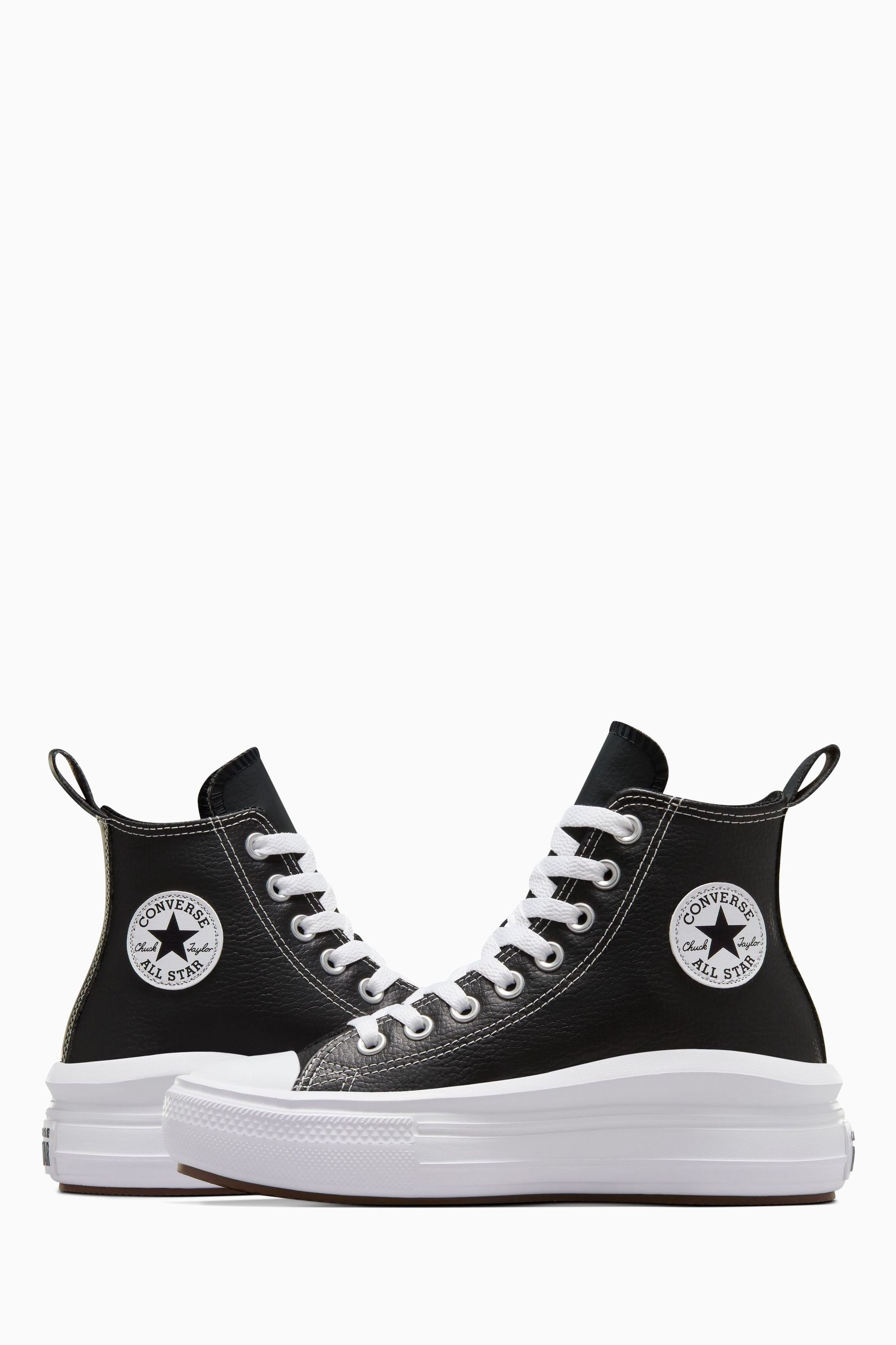 Buy Converse Black White Converse Move Leather Platform Youth High Top Trainers from Next Ireland