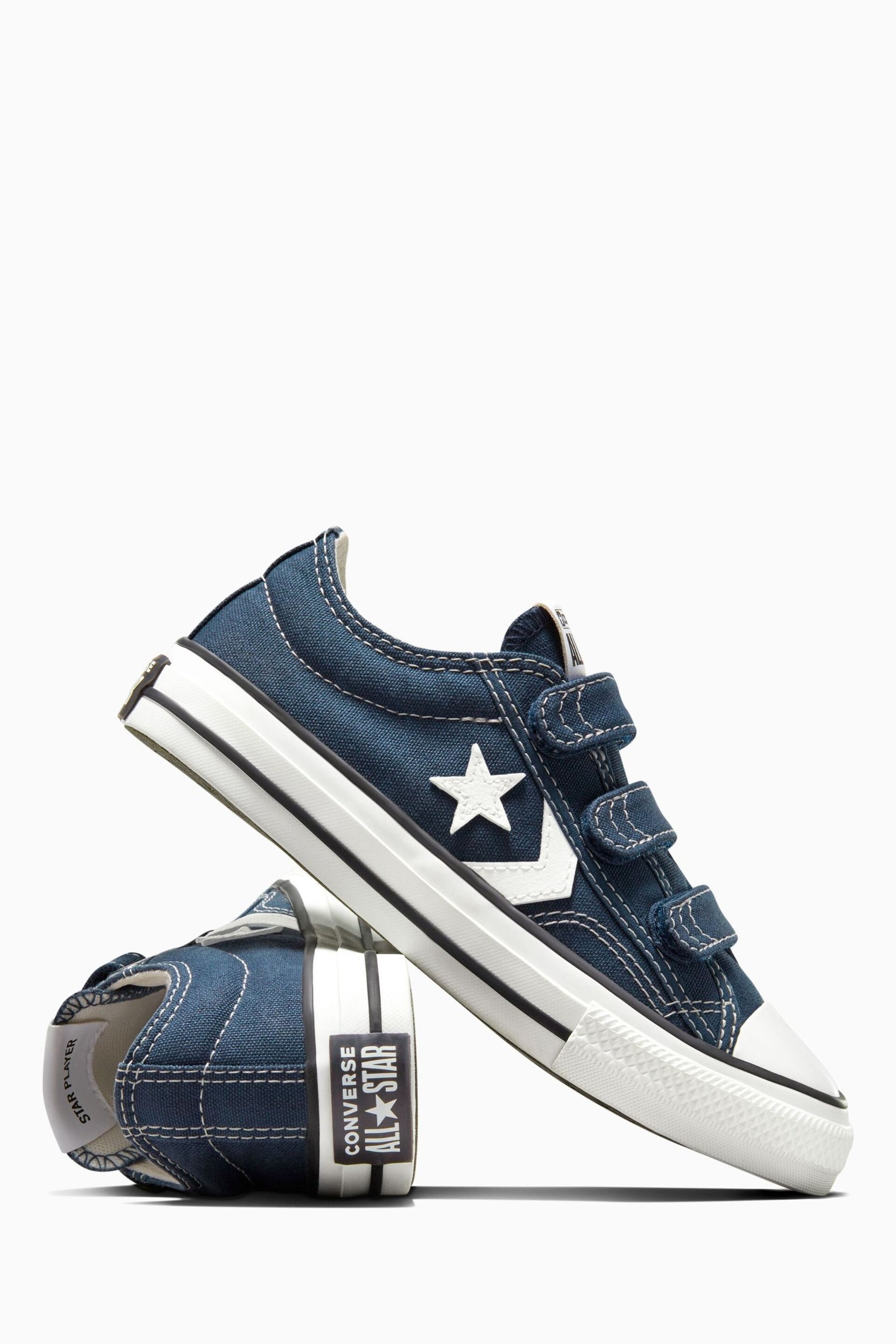 Converse Blue Junior Star Player 76 3V Easy On Trainers - Image 8 of 11