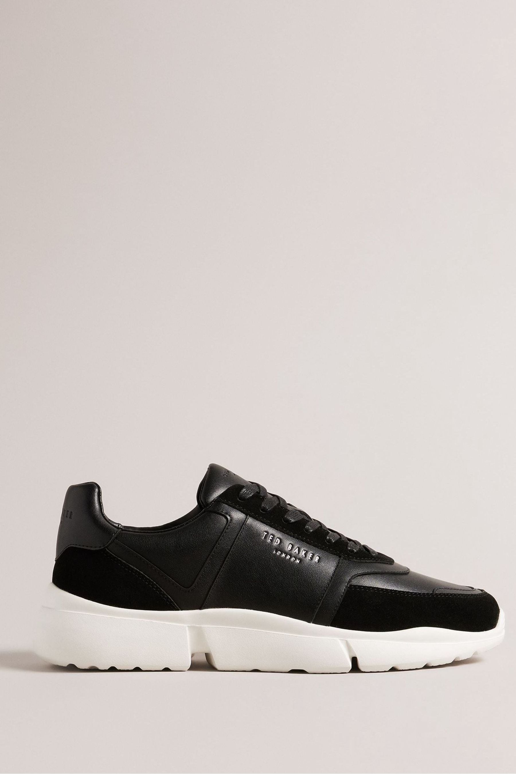 Buy Ted Baker Cecyle Black Leather And Suede Sneakers from Next Luxembourg