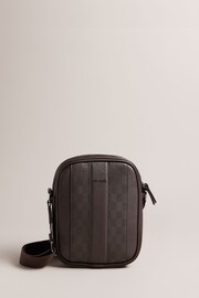 Ted Baker Brown Waydon House Check PU Flight Bag - Image 1 of 3