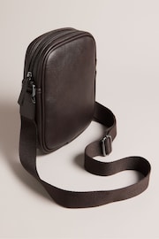 Ted Baker Brown Waydon House Check PU Flight Bag - Image 2 of 3