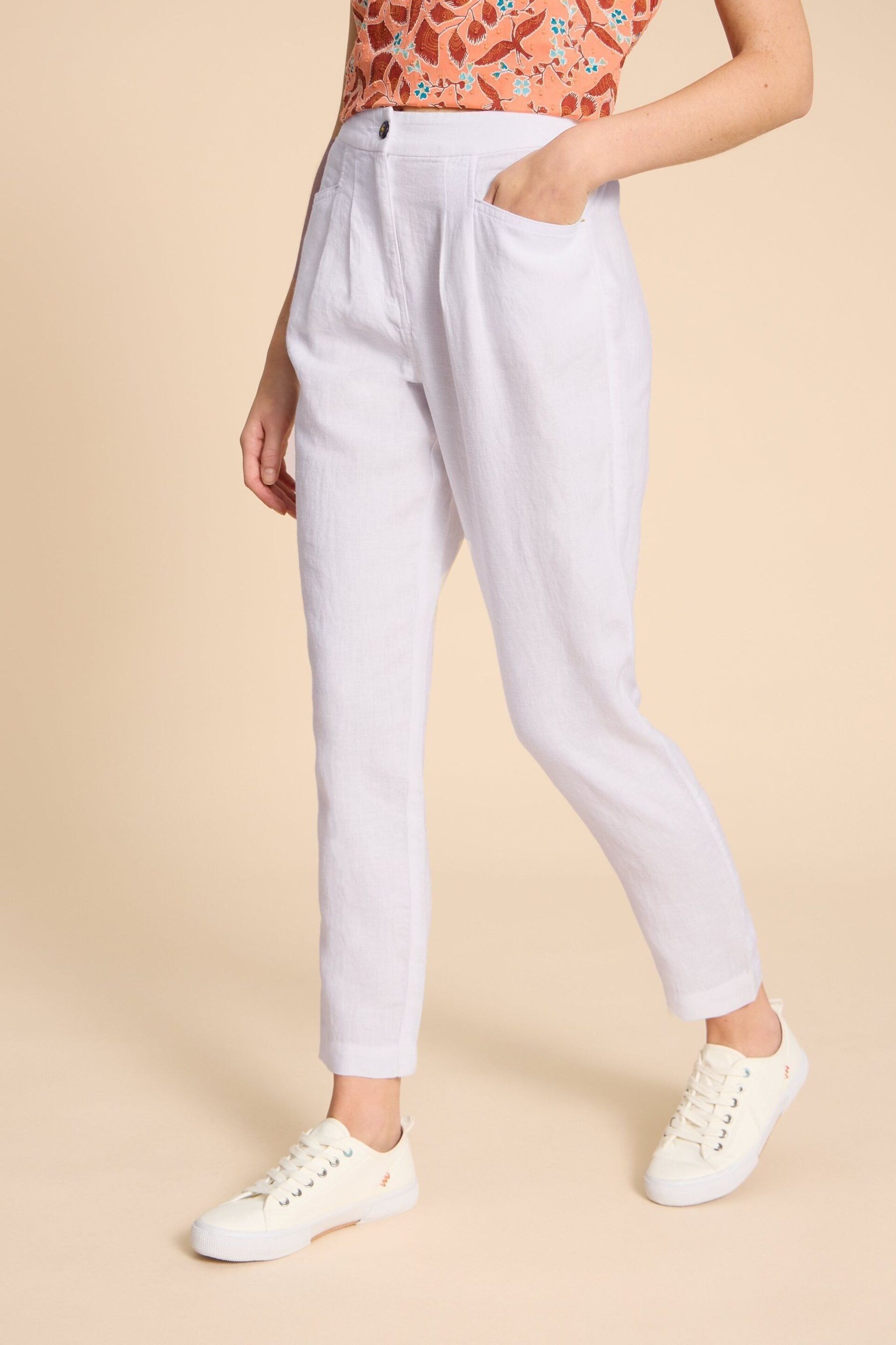 White Stuff White Rowena Linen Trousers - Image 1 of 7