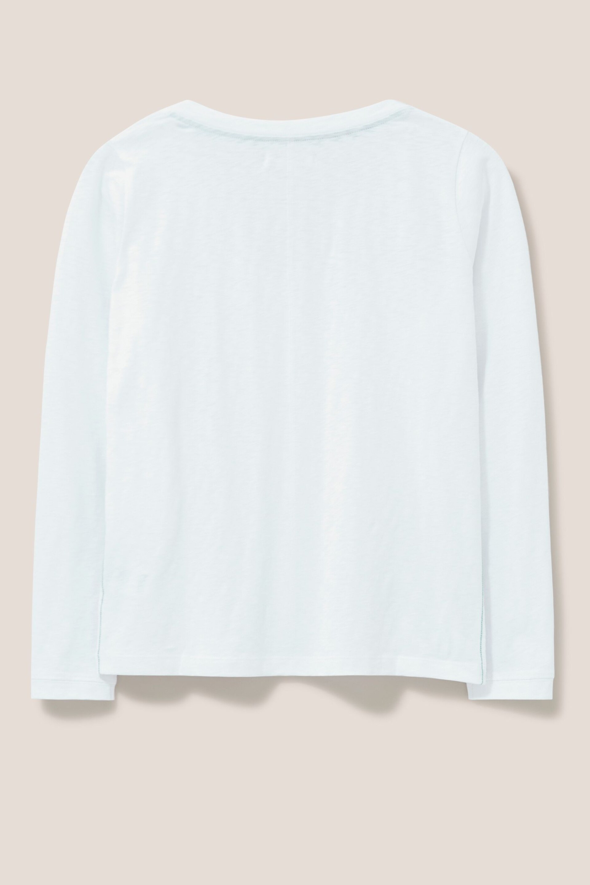 White Stuff White Long Sleeve Nelly T-Shirt - Image 6 of 6