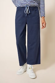 White Stuff Blue Harper Wide Leg Trousers - Image 1 of 6