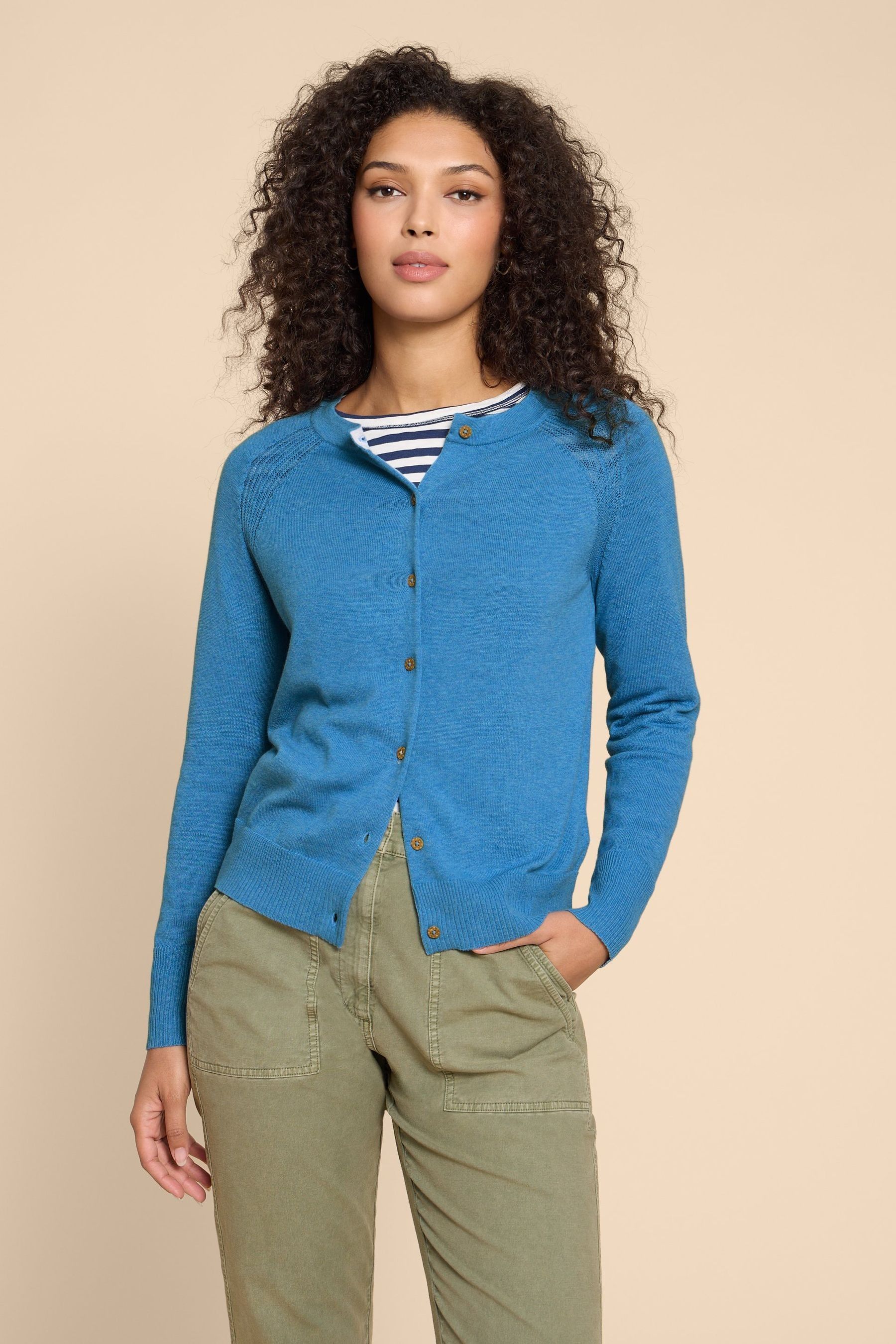 Turquoise blue cardigan top