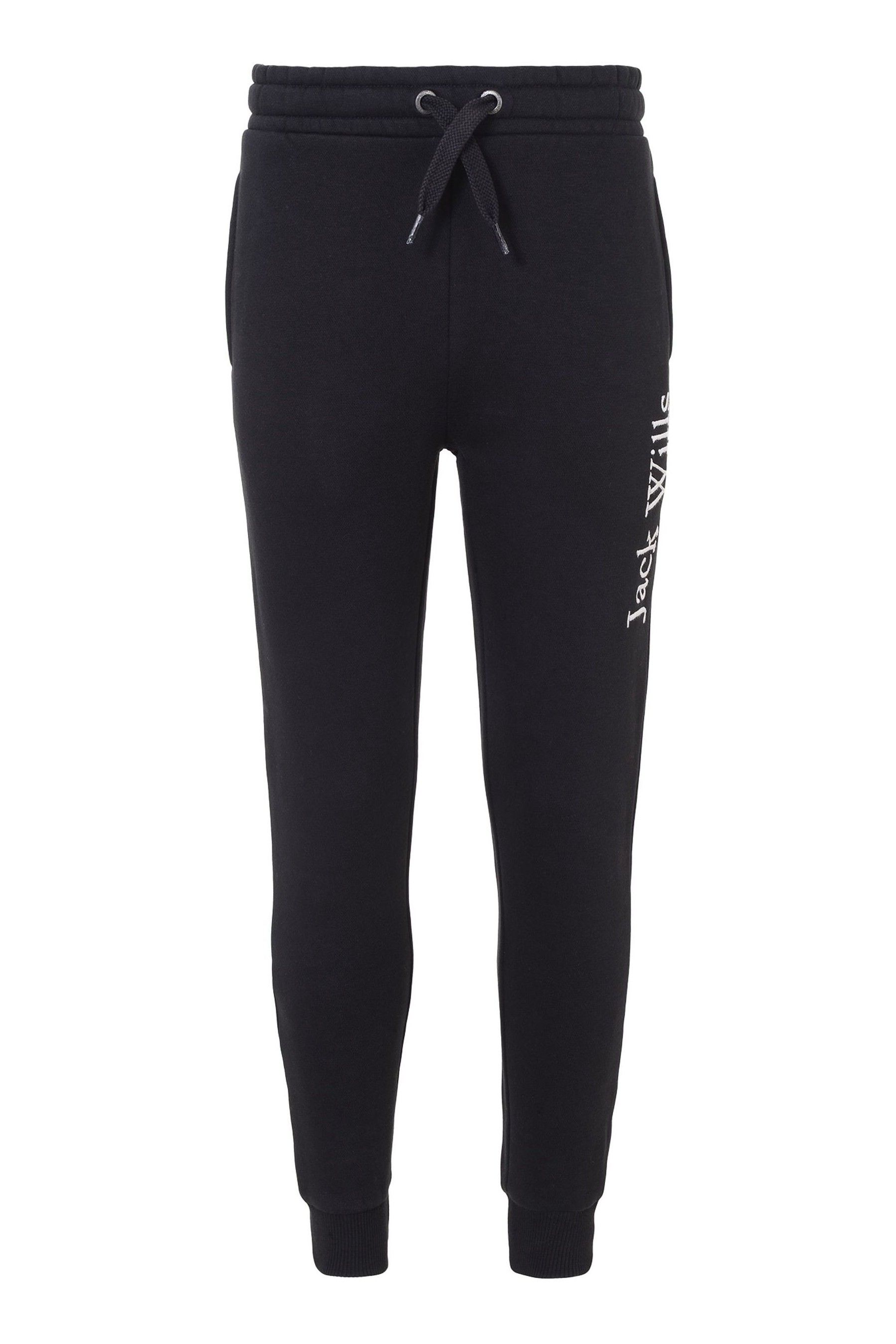 Buy Jack Wills Script Black Joggers from Next Luxembourg
