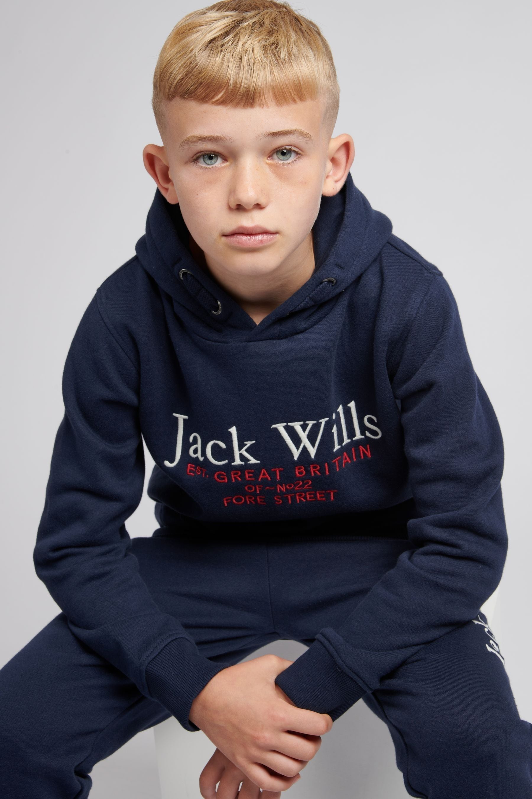 Jack Wills Blue Script Hoodie