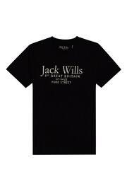 Jack Wills Script Black T-Shirt - Image 1 of 3