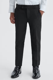 Reiss Black Knightsbridge 3-9 yrs Tuxedo Satin Stripe Trousers - Image 3 of 6