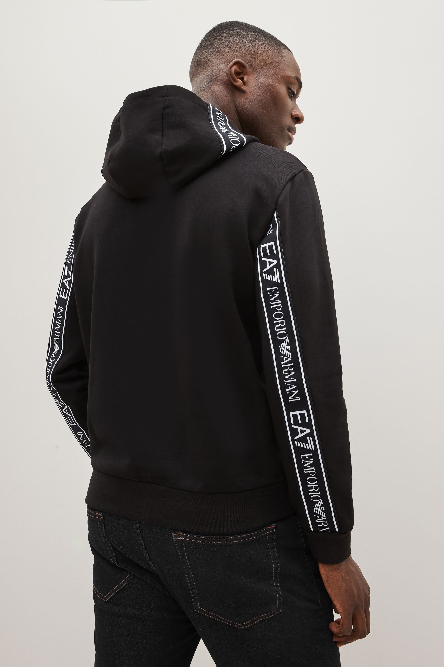Buy Emporio Armani EA7 Logo Series Overhead Black Hoodie from Next Luxembourg