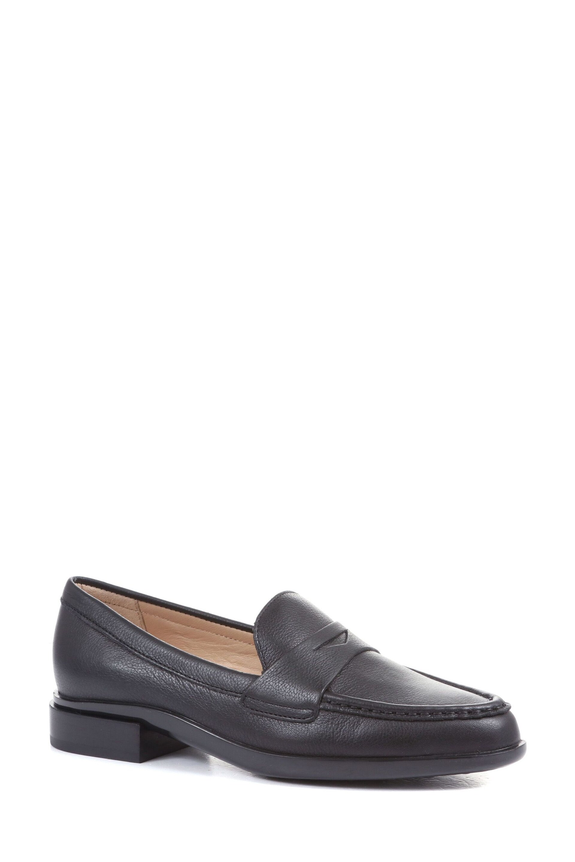 Jones Bootmaker Gessa Black Leather Penny Loafers - Image 2 of 5