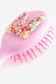 Bright Pink M Initial Hairbrush - Image 3 of 3