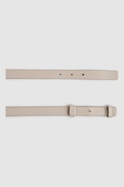 Reiss Stone Hayley Leather Square Hinge Belt - Image 3 of 4