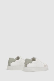 Reiss Sage/White Ashley Low Top Leather Trainers - Image 5 of 5