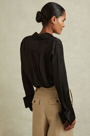 Reiss Black Hailey Petite Silk Shirt - Image 5 of 7