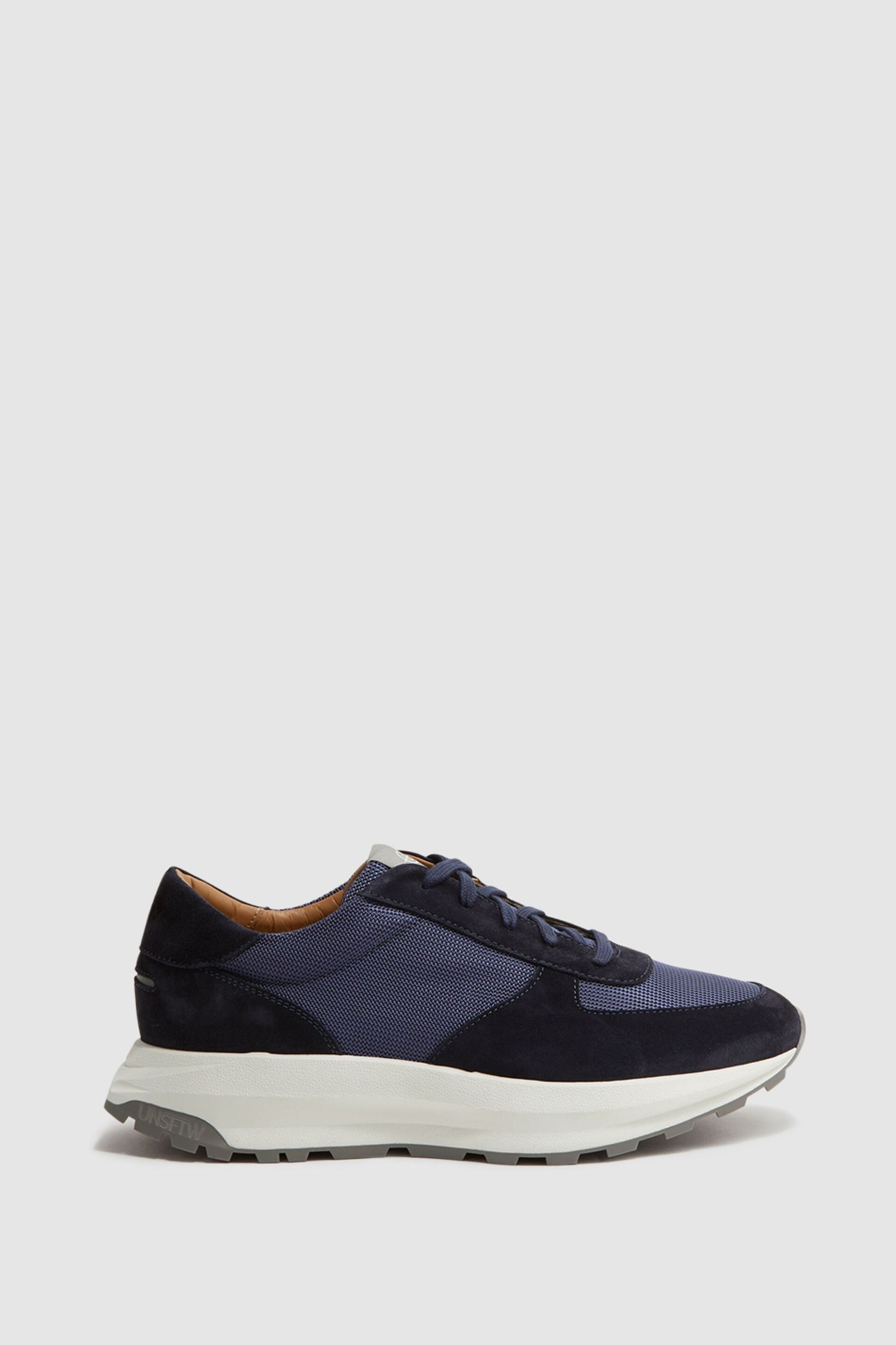 Reiss Blue/Navy Trinity Tech Unseen Trinity Tech Trainers - Image 1 of 8