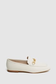 Reiss Off White Evan Chain Detail Loafers - Image 1 of 6