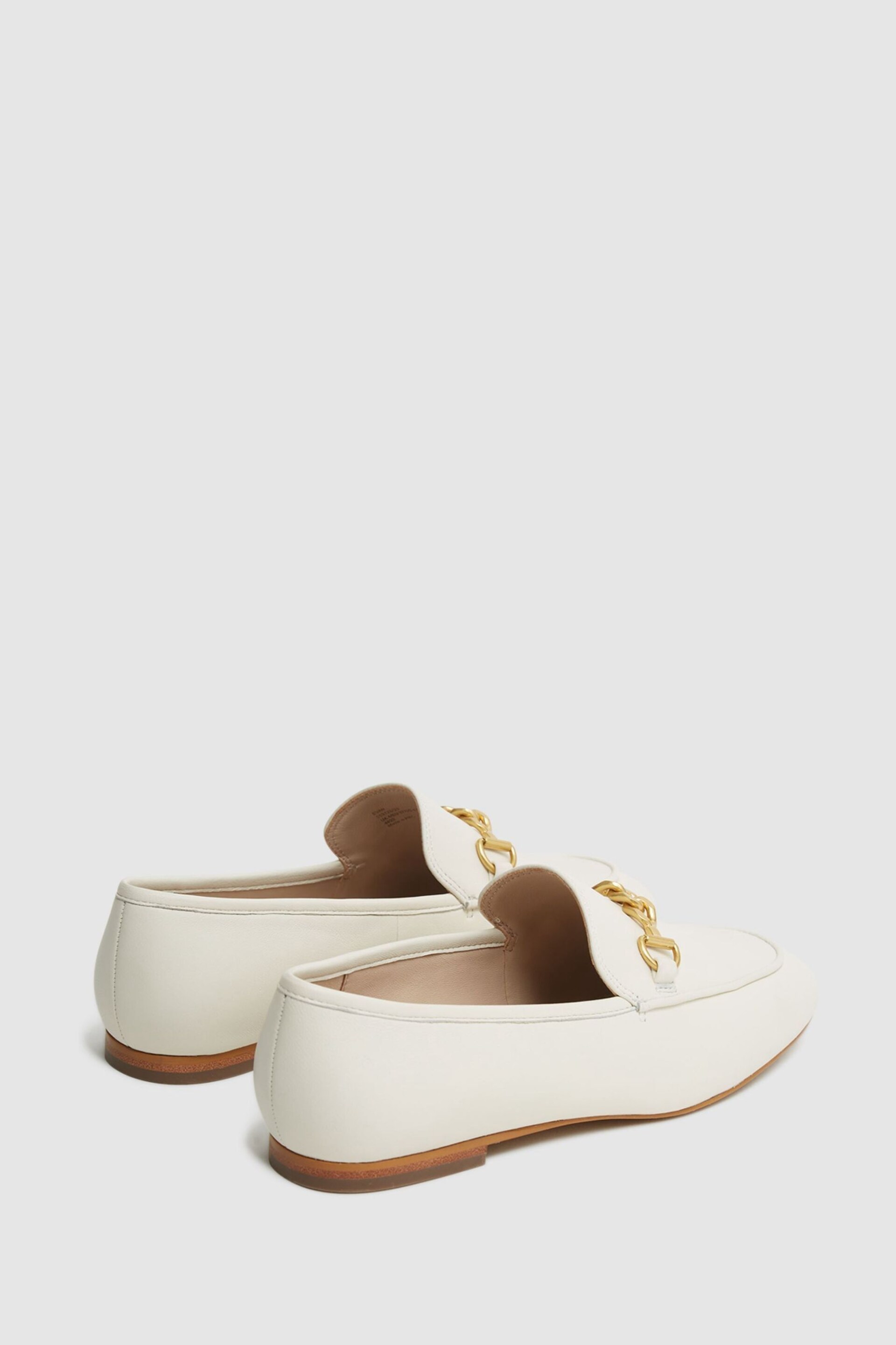 Reiss Off White Evan Chain Detail Loafers - Image 5 of 6