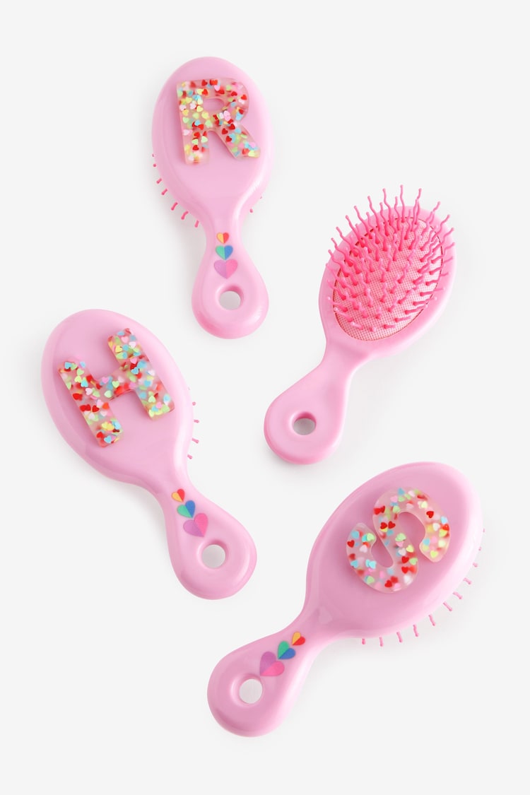 Bright Pink R Initial Hairbrush - Image 2 of 3