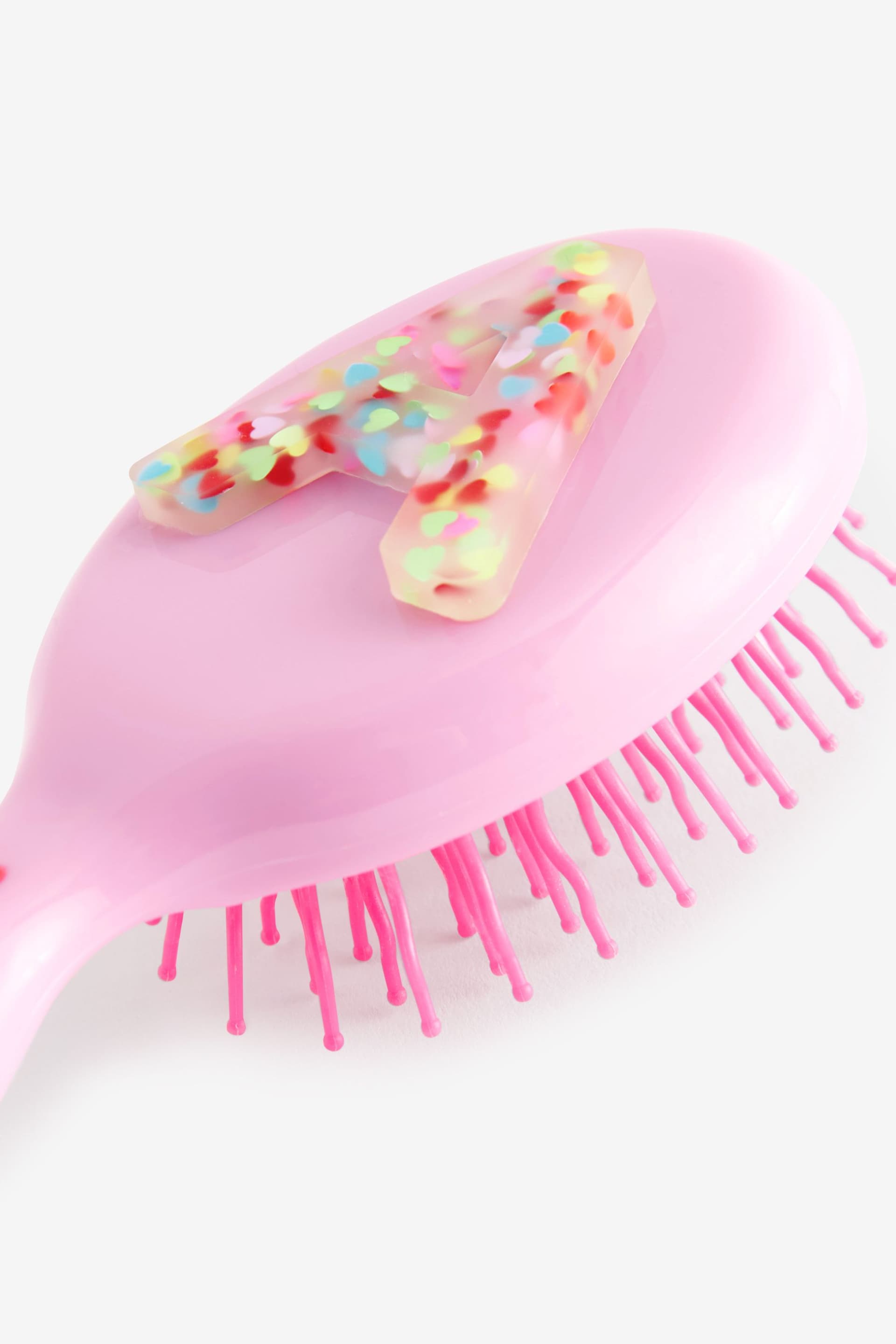 Bright Pink A Initial Hairbrush - Image 3 of 3