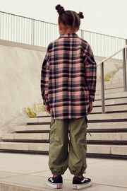 Pink/Black Check Oversized Shirt (3-16yrs) - Image 3 of 6