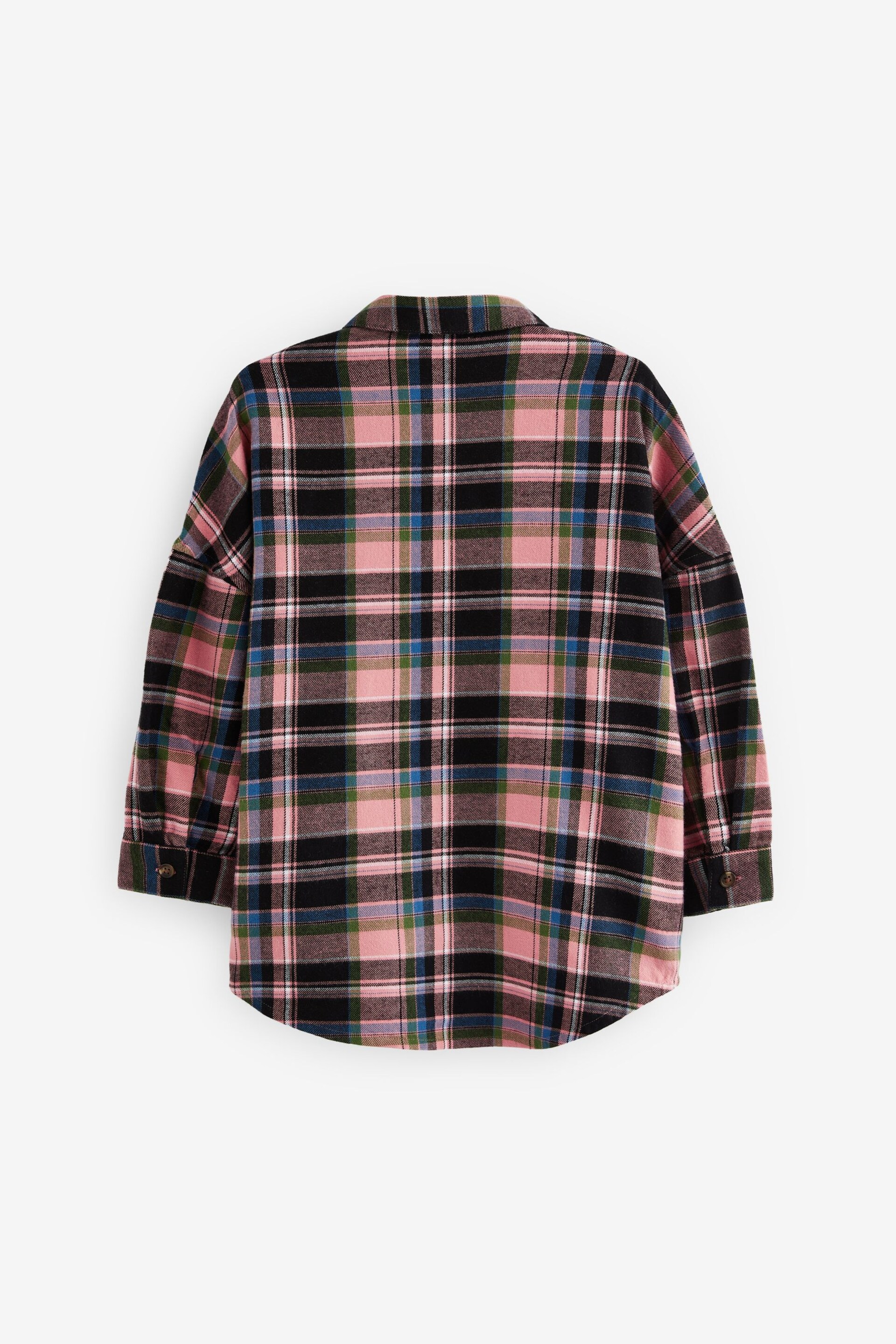 Pink/Black Check Oversized Shirt (3-16yrs) - Image 6 of 6