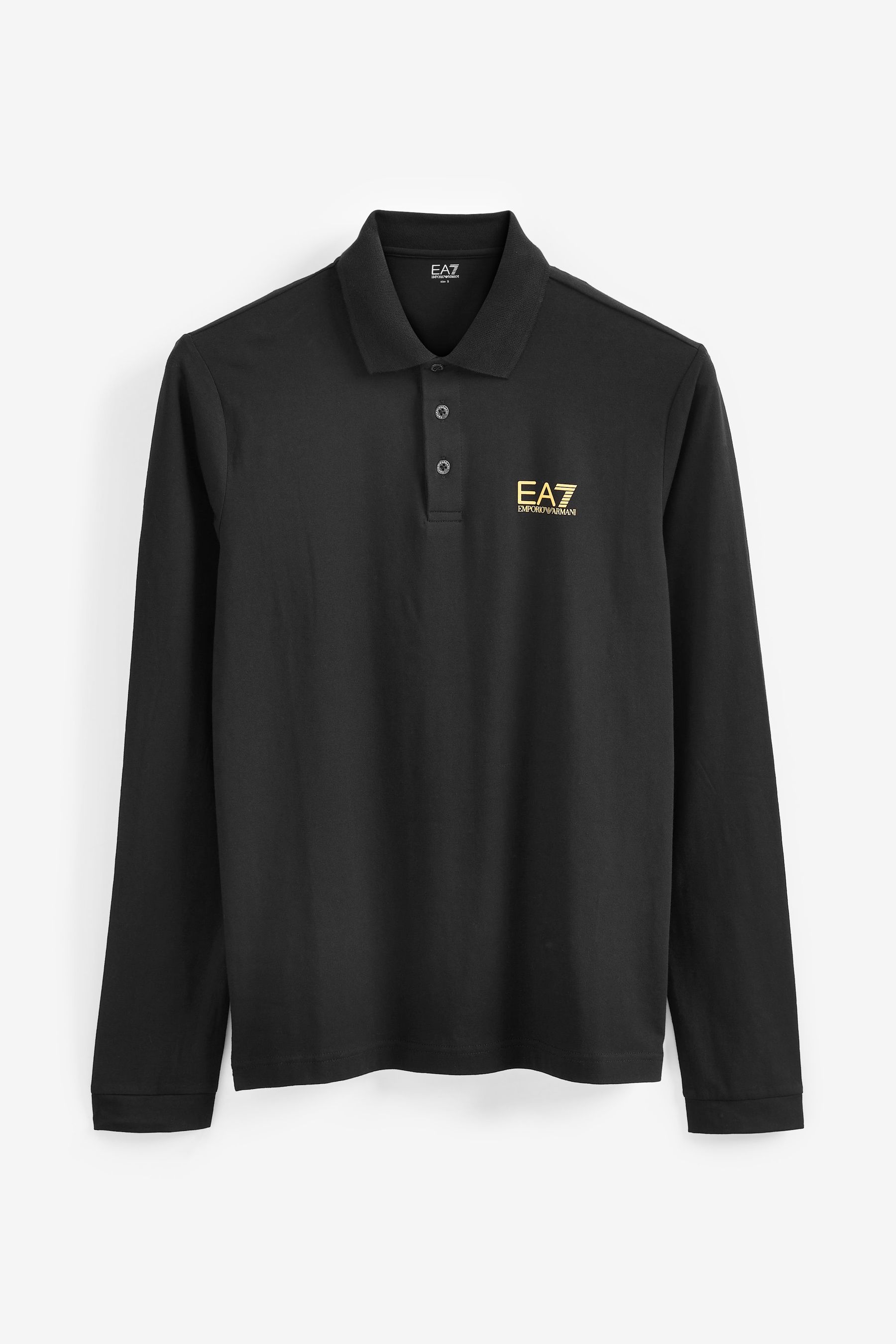 Buy Emporio Armani EA7 Long Sleeve Jersey Polo Shirt from Next Luxembourg