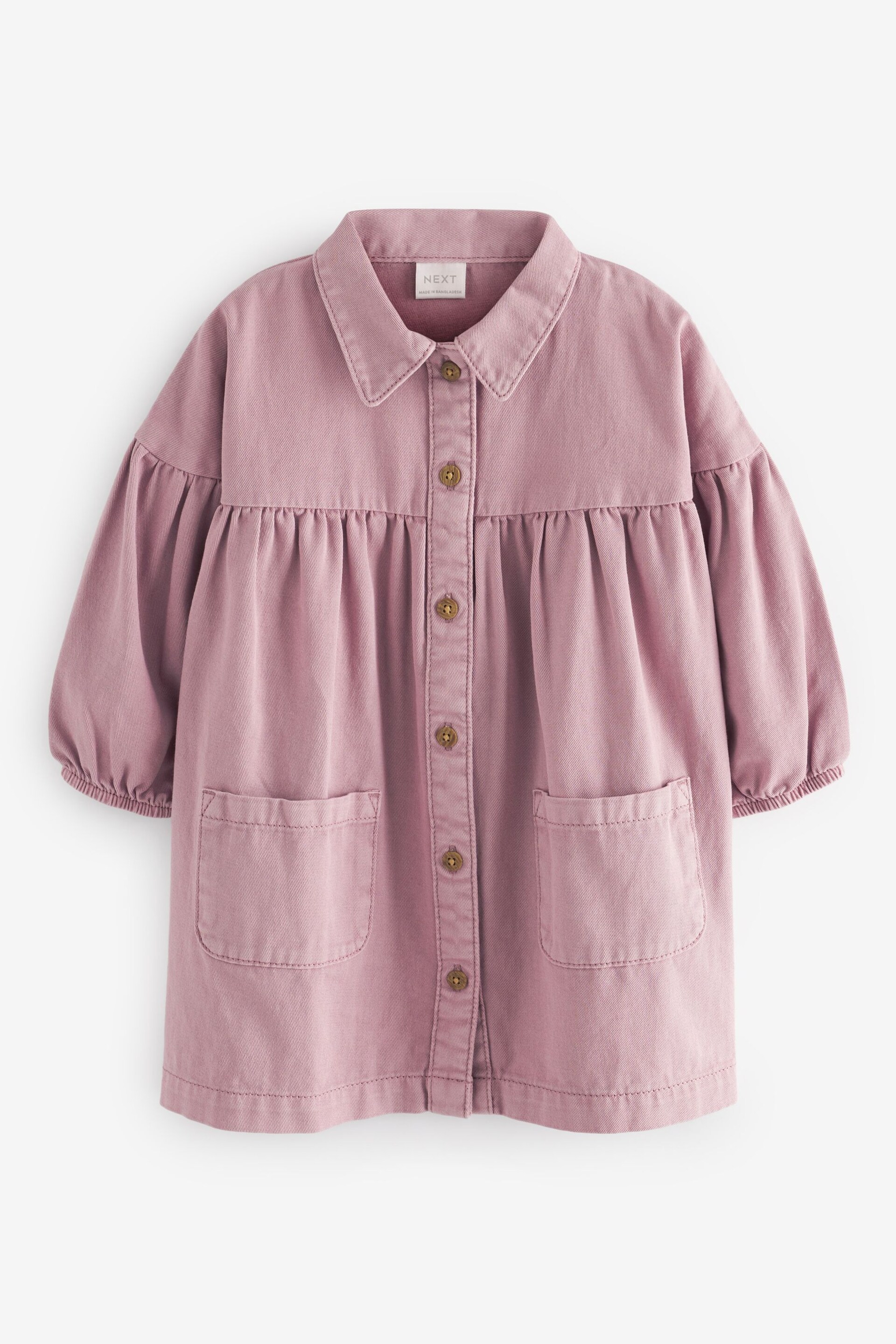 Lilac Purple Cotton Shirt Dress (3mths-8yrs) - Image 5 of 6